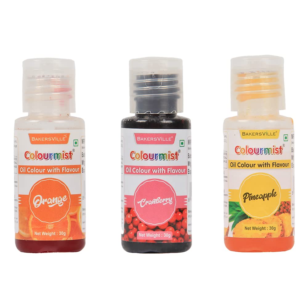 See full amazon price history chart for Colourmist Oil Colour With Flavour, Assorted Pack Of 3 (ORANGE, CRANBERRY, PINEAPPLE), 30g Each | Chocolate Oil Assorted Flavour with Natural Colour | Assorted Chocolate Oil Emulsion Colourmist Oil Colour With Flavour, Assorted Pack Of 3 (ORANGE, CRANBERRY, PINEAPPLE), 30g Each | Chocolate Oil Assorted Flavour with Natural Colour | Assorted Chocolate Oil Emulsion (B09SWNW1VD) Amazon Price History, Amazon Price Tracker