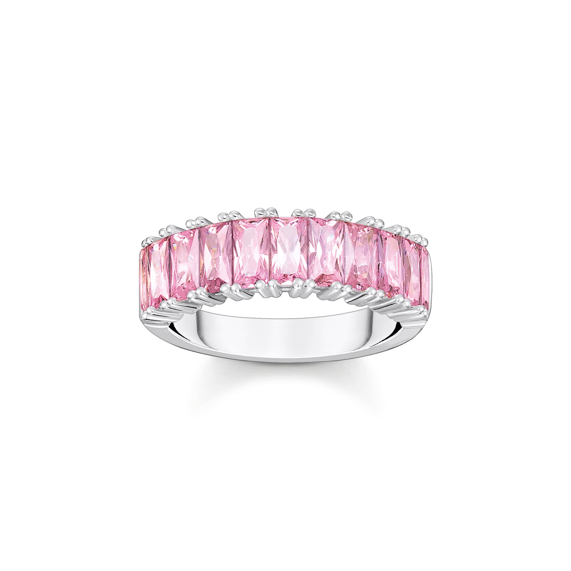 Anillo Con Piedras Rosas Pavé Plata - THOMAS SABO
