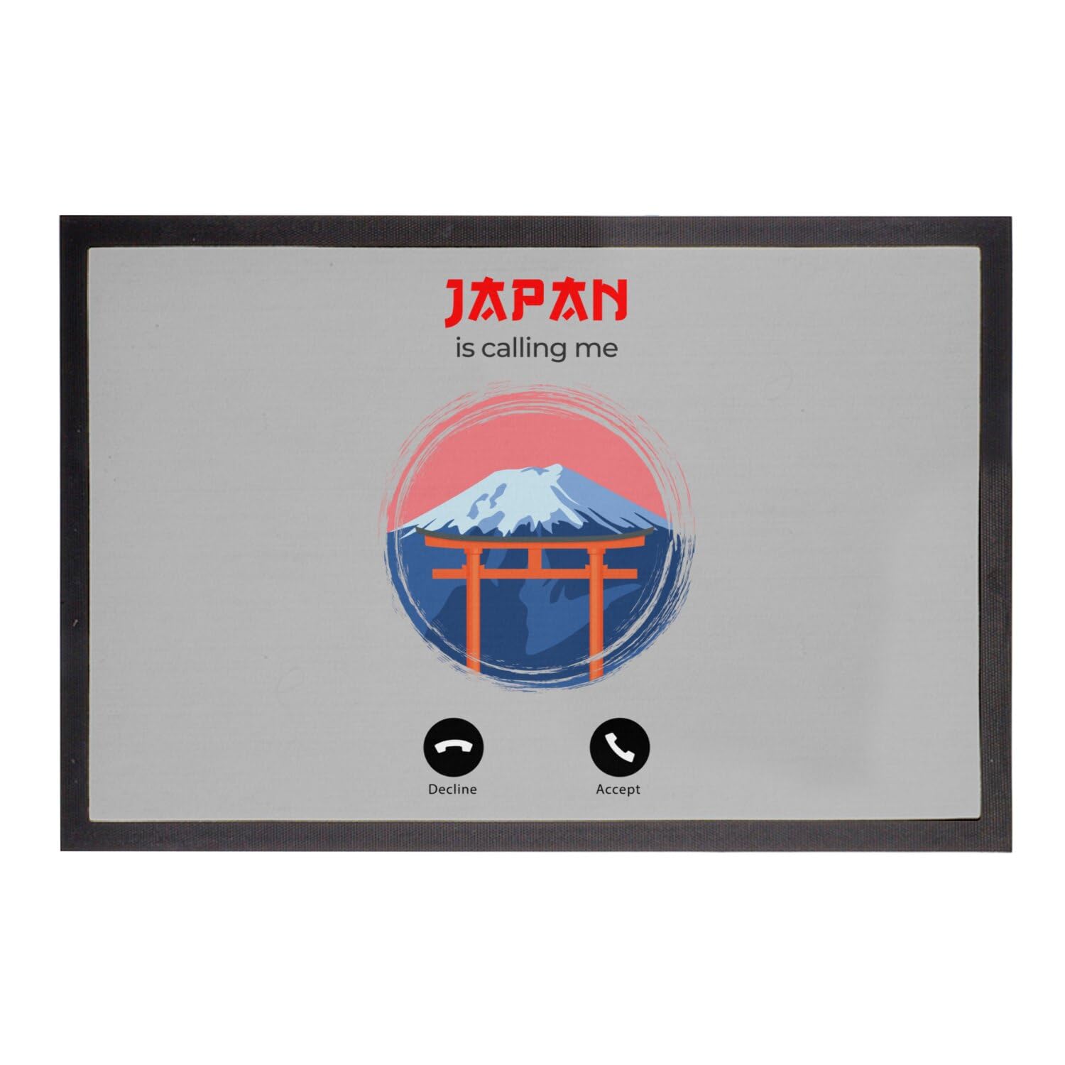 Paillasson gris fuji 75x50cm pour une entrée zen style voyage japon