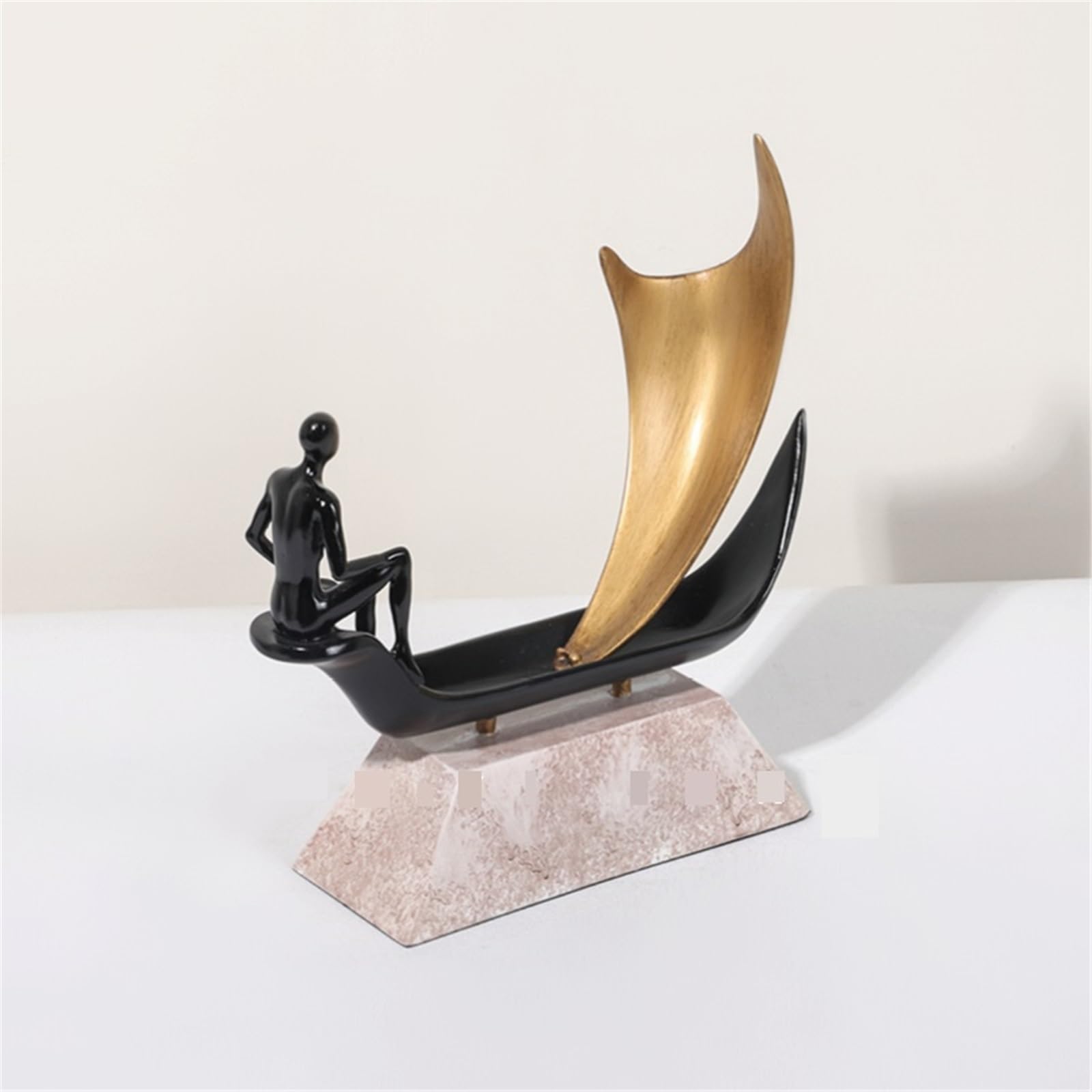 Bücherregal Kreative abstrakte Kunst: Segelboot-Figur aus Kunstharz, Ornament for Couchtisch oder Eingangsbereich