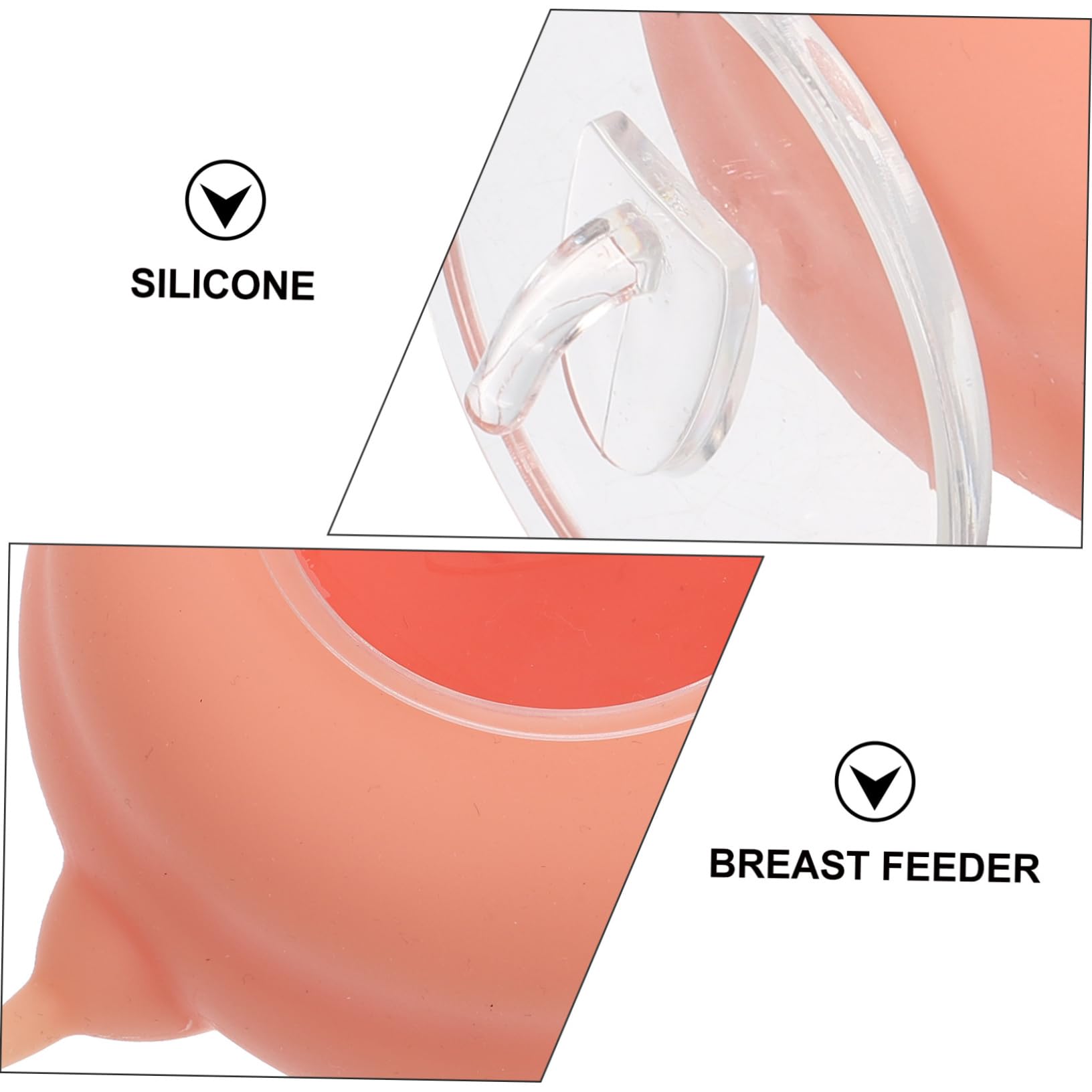 ibasenice Biberon per Cuccioli e Gattini in Silicone, Rosa, Resistente alle Alte Temperature, Facile da Pulire, per L’Alimentazione di Piccoli Animali
