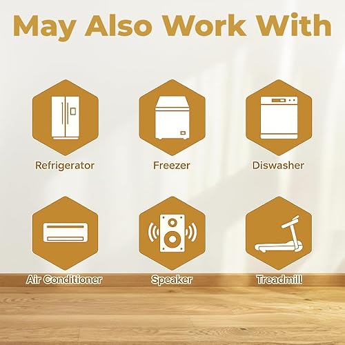 Miniatura 8 de VIBRASHIELD - Almohadillas antivibración para lavadora con HexaGrip – Detiene la lavadora y secadora en movimiento, caminar, evita el ruido