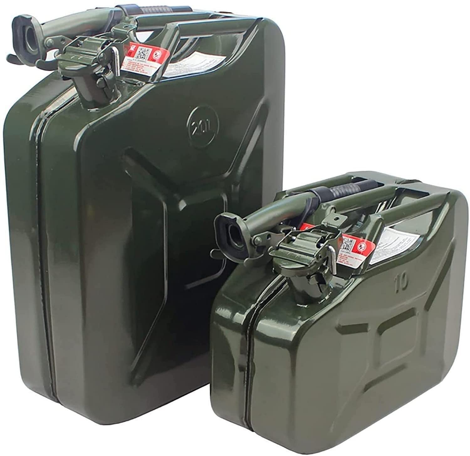 Bidón de gasolina de Metálico Recipientes gasoli Boquilla de vertido de bidón de coche con boquilla Flexible for tanque de combustible de 10L 20L, vertedor de lata de combustible de furgoneta de coche
