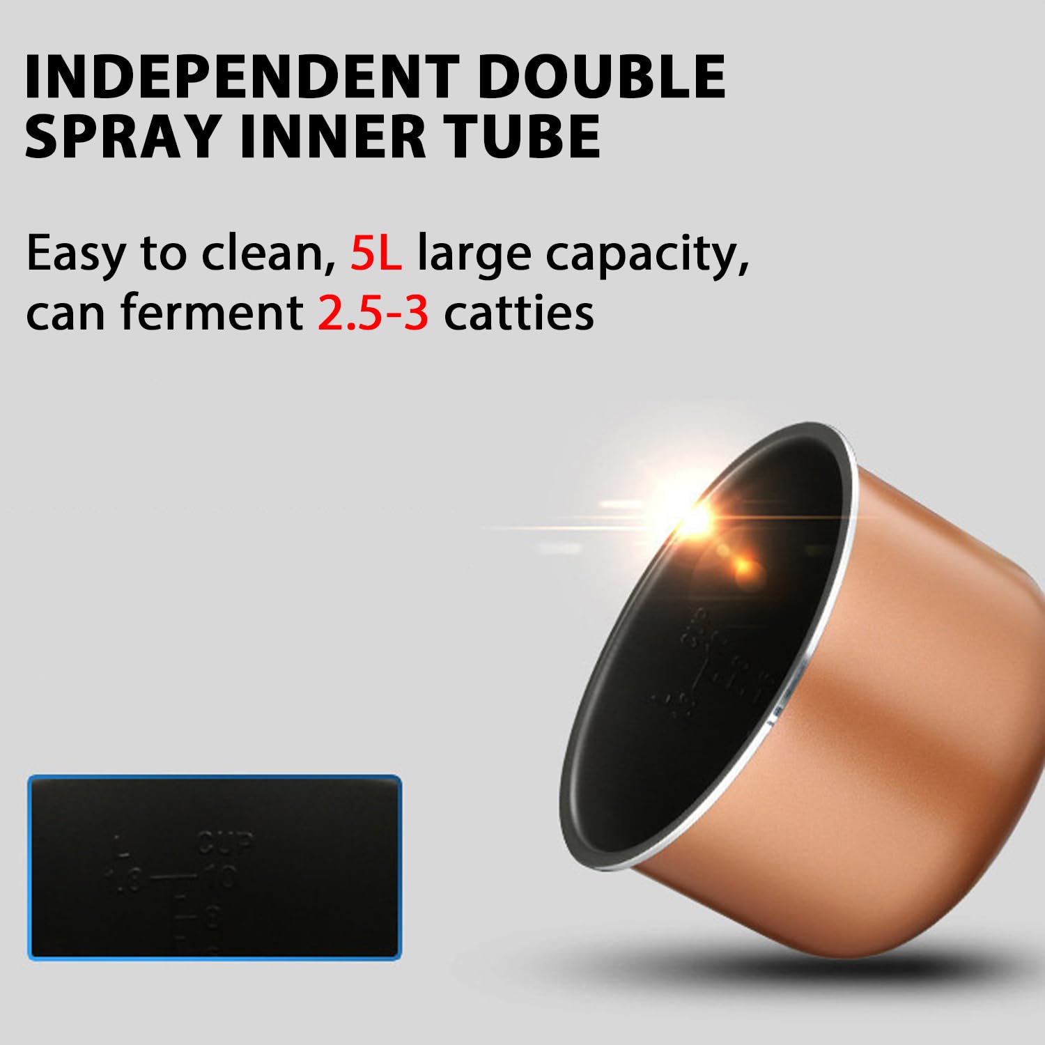 Máquina de fermentación de ajo negro 5L, fermentador de acero inoxidable 2 capas, 168h rápida