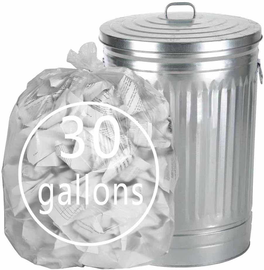 Cand 30 Gallon Clear Large Trash Bags, 70 Counts