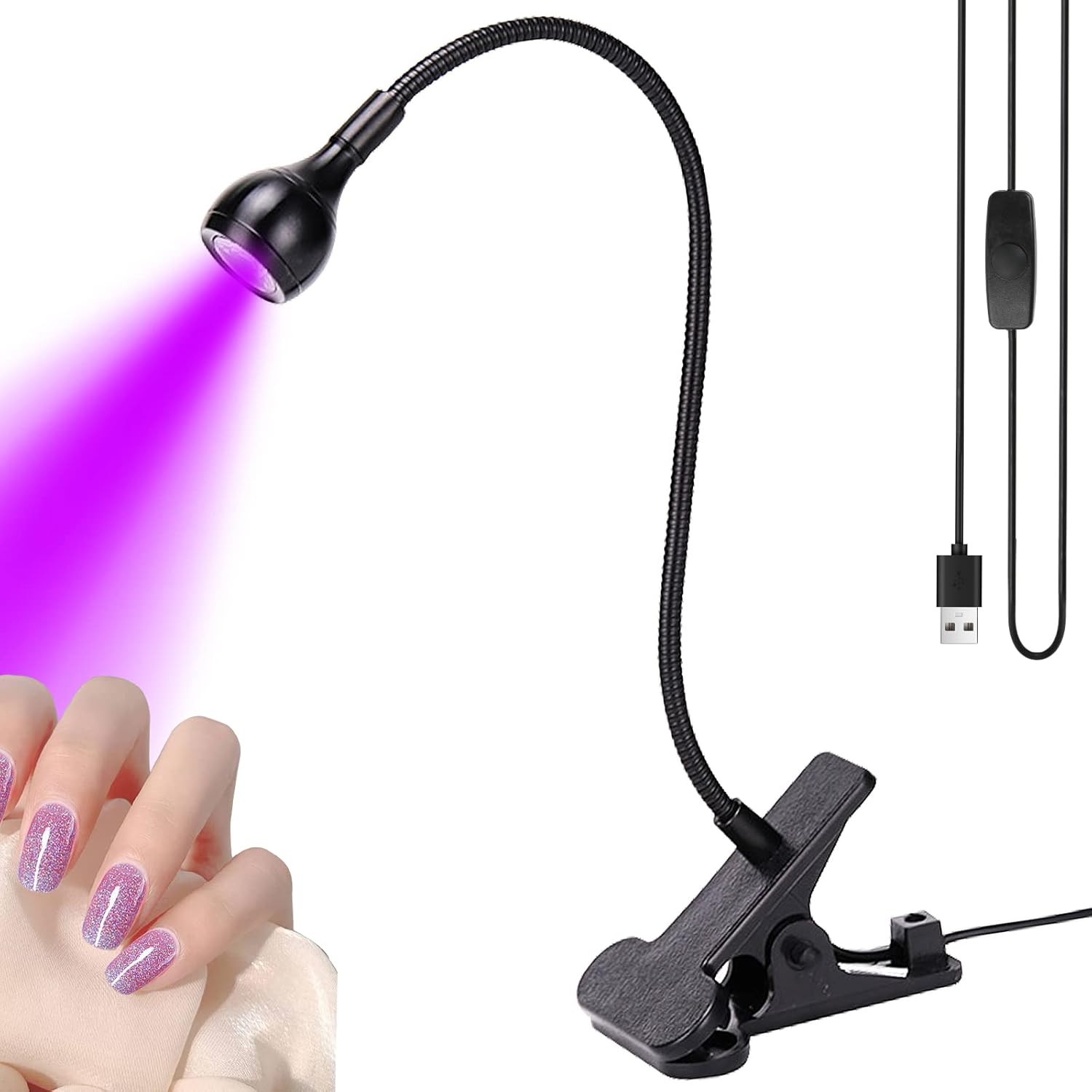 Hianjoo 5W UV LED Mini Nail Lamp, USB Nail Dryer UV LED Nail Lamp with