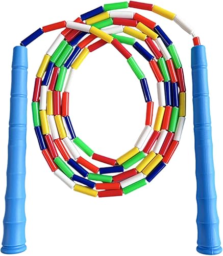 Vista 9 de Cuerda de saltar con cuentas coloridas de longitud ajustable con mango antideslizante Durabilidad Saltar Cuerda para entrenamiento deportivo Green