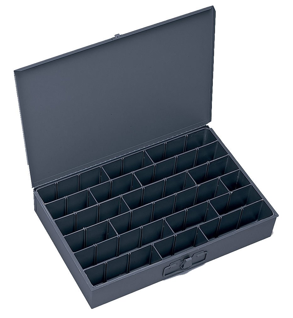 Durham 099-95-IND Gray Cold Rolled Steel Individual Adjustable Compartment Large Horizontal Box, 18