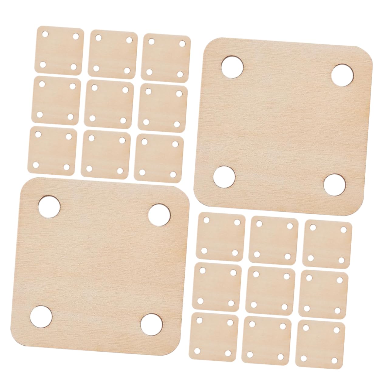 Beatifufu DIY Weaving Loom Card Kit 36pcs Blank Wooden Square Weaving Loom for Home Decor