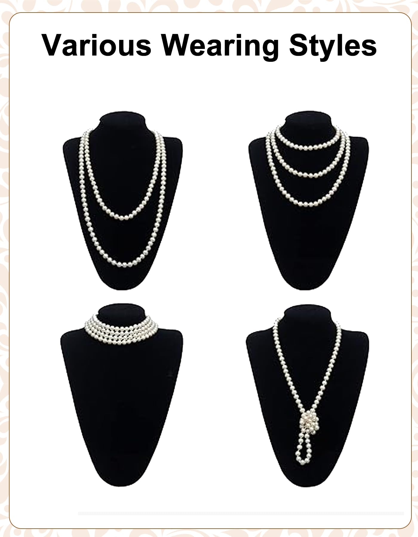 PLULON 6 Pcs 1920s Accessories for Women Great Gatsby Flapper Dress Accessories Fashion Roaring 20s Costume for Women - Image 4