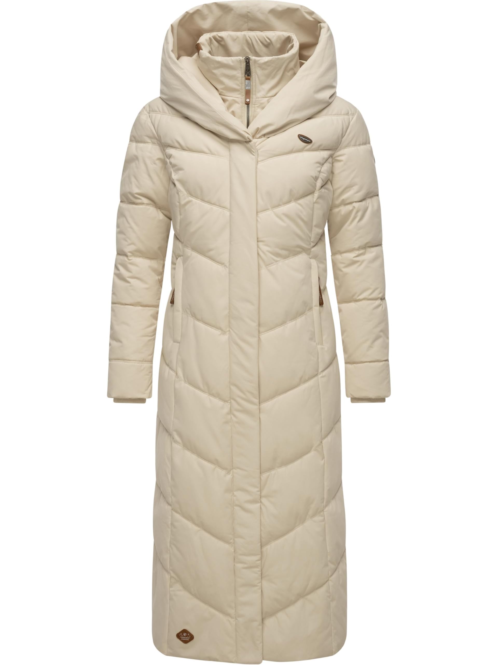 Ragwear Women's Ecru24 Winter Coat, Warm Quilted Coat, Extra Long, With Hood, Natalka Extralong Intl, Xs-6Xl, L