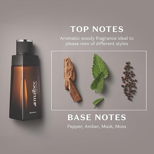 Miniatura 3 de Malbec O Boticario - Colonia para hombre - Intenso Eau De Toilette - Perfume inspirado en el vino - Fragancia de larga duración para hombre de roble