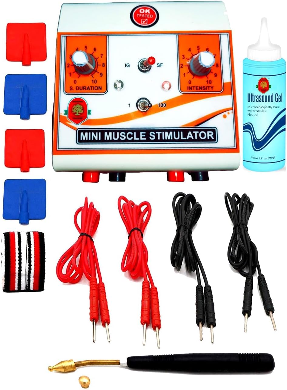 Mini Massager Whole_Body Stimulator (Mini Ms) 2 Channel Machine For Physiotherapy For Pain Relief Electrotherapy Machine With One Year Warranty, Multi