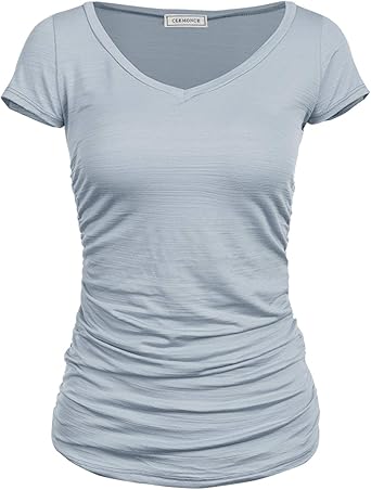 basic v neck ruched