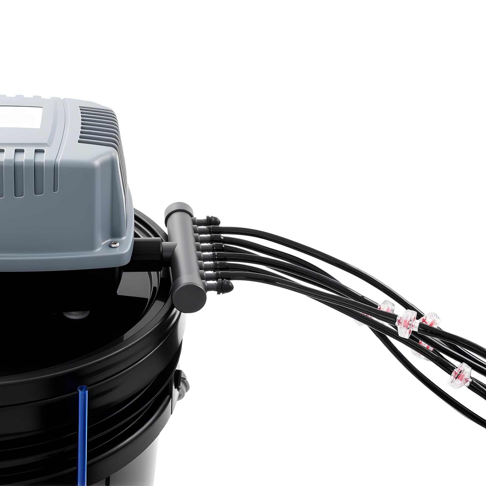System hydroponiczny 7 wiader, DWC Hydroponiczny system z pompką powietrza i keramzytem, zestaw hydroponiczny do użytku wewnątrz ogrodu, system nawadniania z topDrip do pomidorów, sałaty i