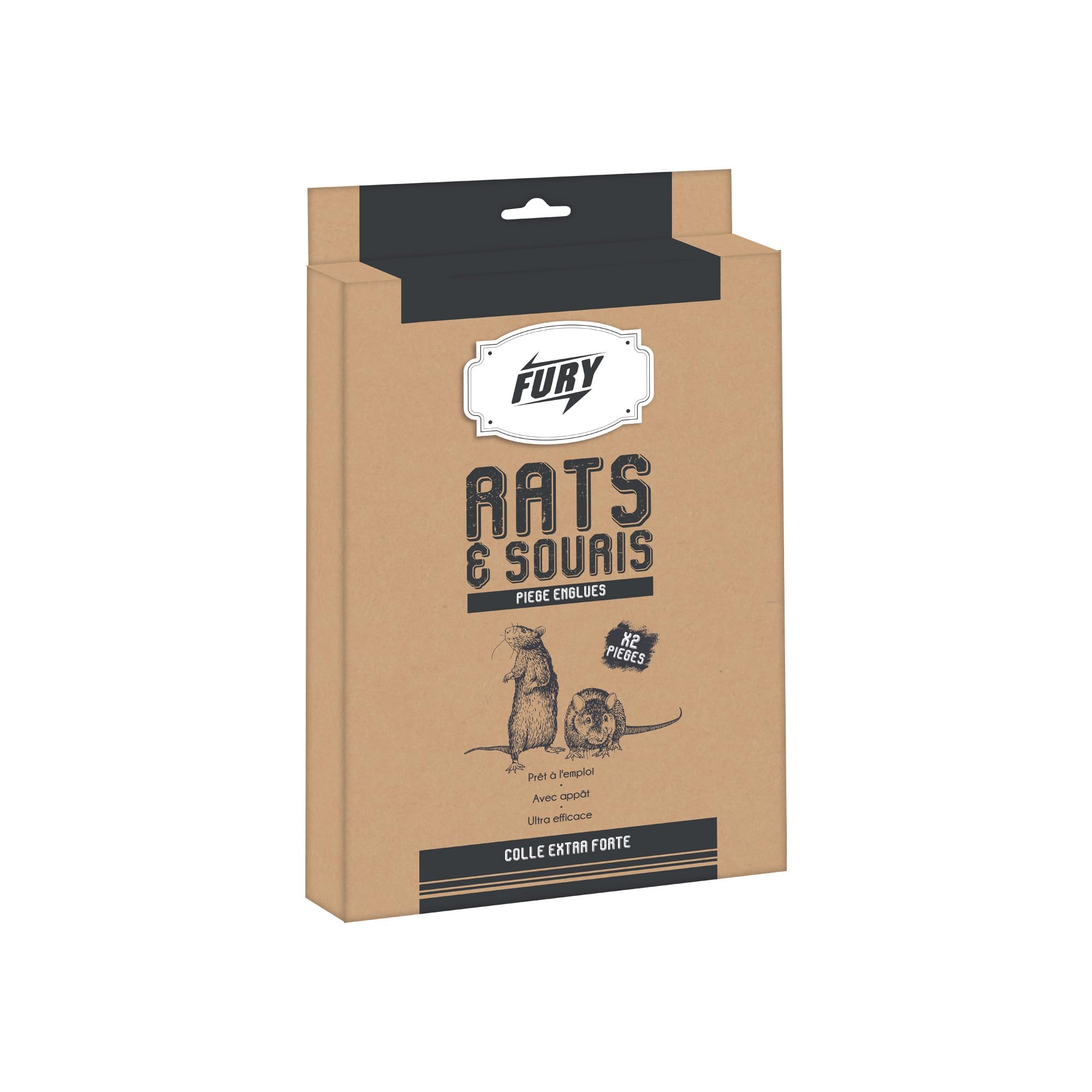 Plaquette rats & souris Fury pièges englués de fabrication française