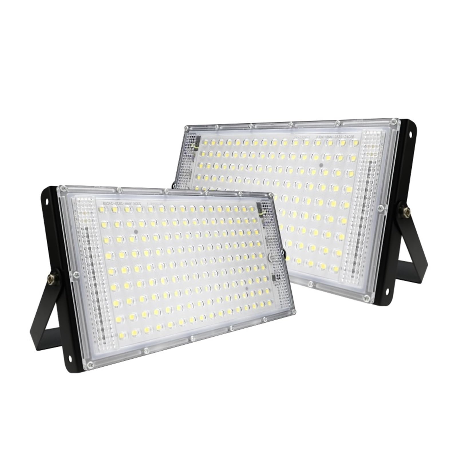 LLOOPK LED Flood Light, 2pcs 150W Led Floodlight Outdoor Garden Flood Light Spotlight LED Reflector Street Lamp Landscape Lighting