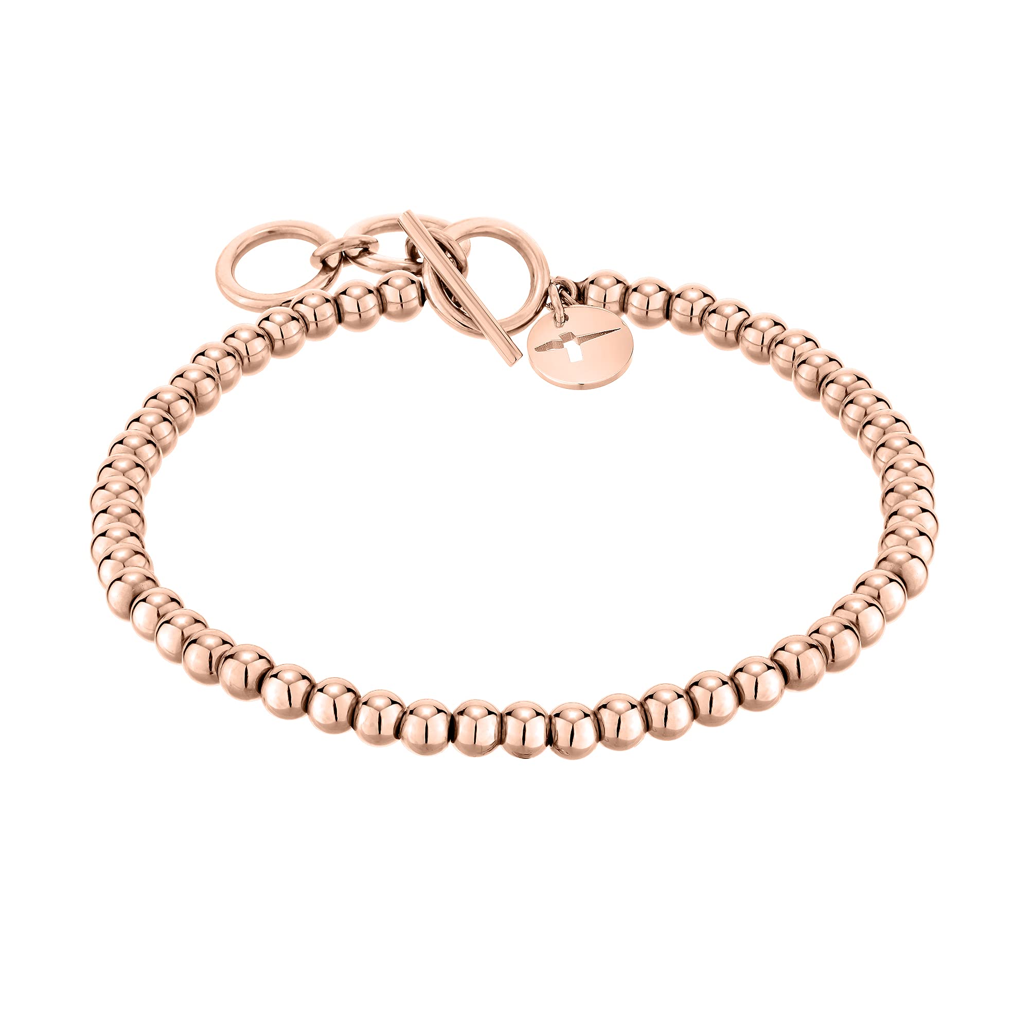 Tamaris , Women’s Stainless Steel Kein Edelstein Bracelet, Rose Gold, 20 cm - TJ-0138-B-17