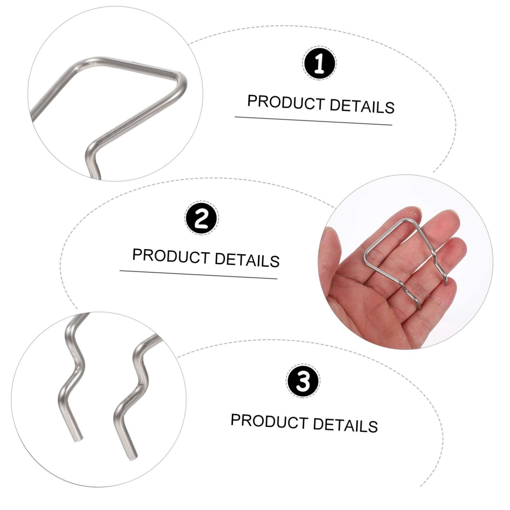 Set da 12 Ganci per Pannello Forato in Acciaio Inossidabile, Supporti Resistenti per Attrezzi da Officina, Facile Installazione su Banco da Lavoro e Esposizione Ordinata