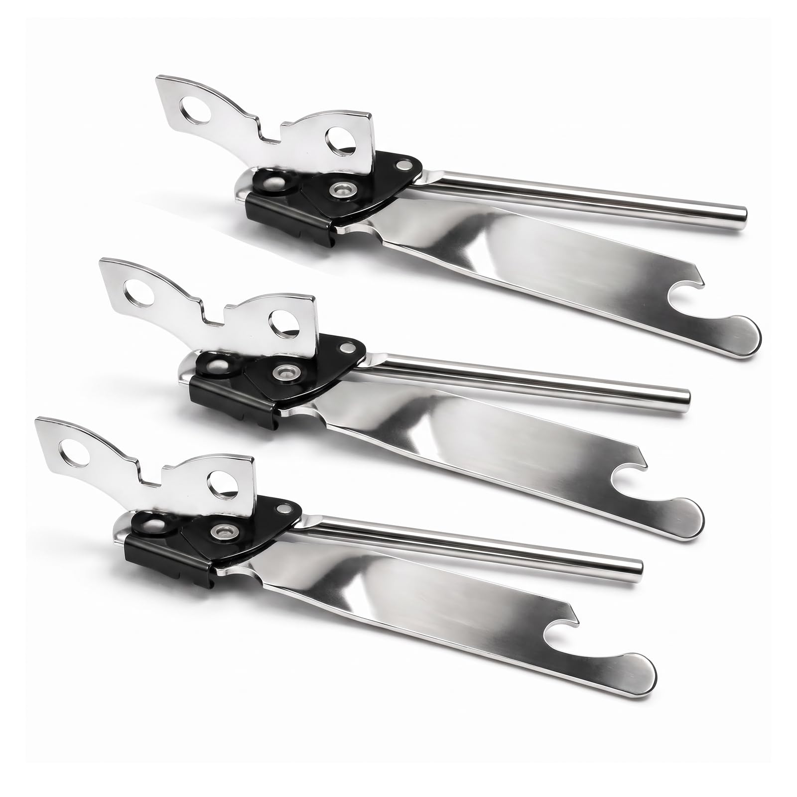 3 Pack Can Opener with Butterfly Twist – 3-in-1 Manual Tin, tin Opener, Stainless Steel Manual Can Opener, for Home Kitchen Camping and Daily Food Preparation