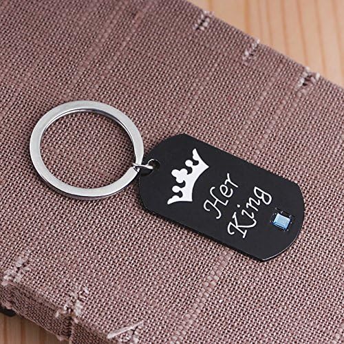 Miniatura 4 de Regalos para pareja, novio, novia, aniversario, cumpleaños, regalos para parejas, para ella, rey, su reina, llaveros a juego para parejas, regalos
