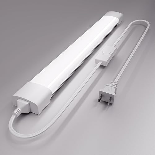 Denlead Iluminación LED para debajo del gabinete con enchufe, luces LED enlazables de armario de 1.4 pies, 16 W, 1800 LM luces de techo enchufables