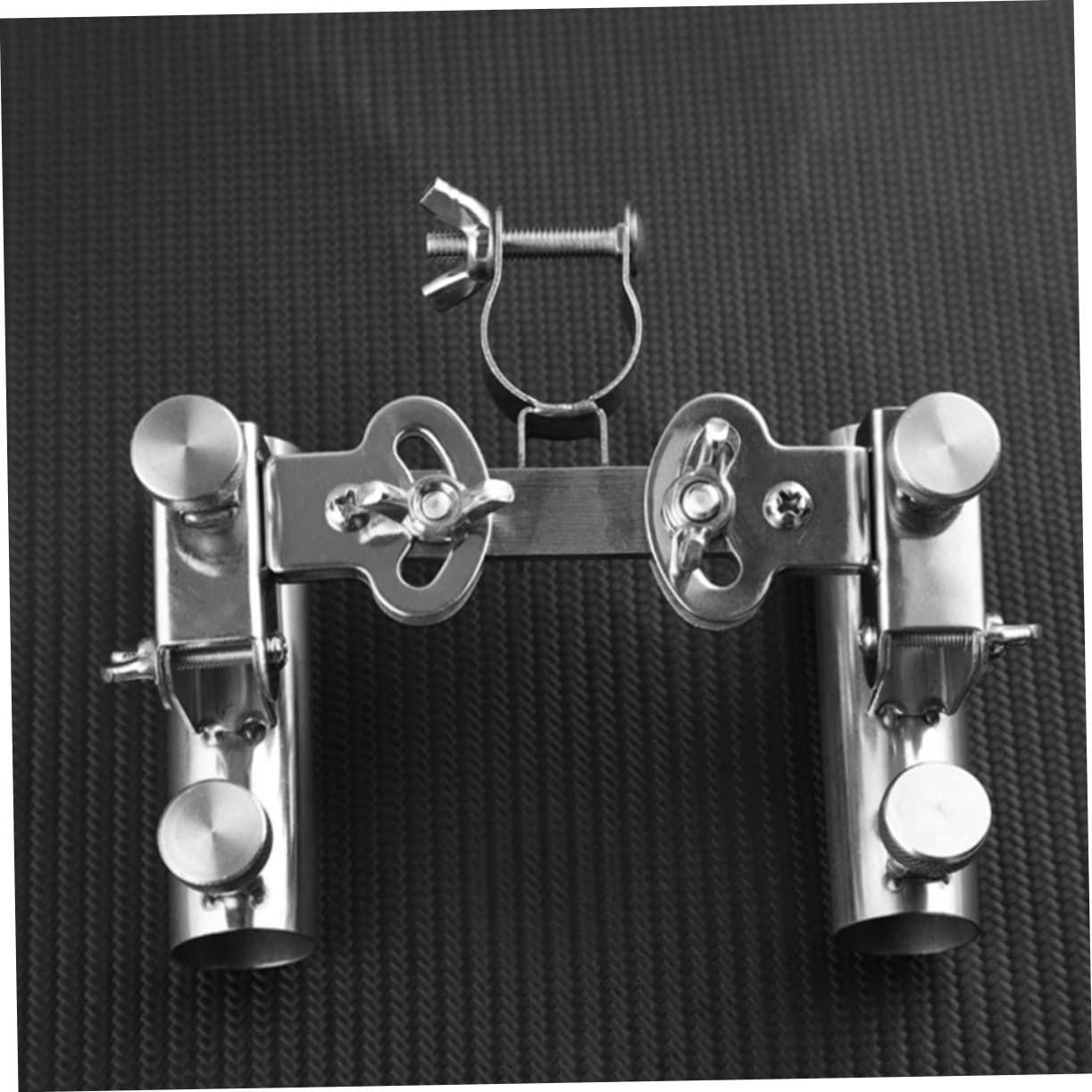 Happyyami Supporto Portacanna Doppio Regolabile in Acciaio Inossidabile
