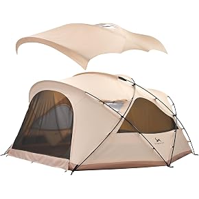vaude6pドーム型キャンプテント 250x210x210 cm ベージュ Amazon.co.jp: ドームテント - テント本体: スポーツ＆アウトドア