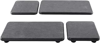 Natural Water Absorbing Sink Trays, 4 Pcs, for Kitchen & Bathroom, Diatomite Stone Drying Mats, Bathroom Sink Vanity Trays - Sponge Holder, Quick-Dry Soap Dishes, & Plant Coaster