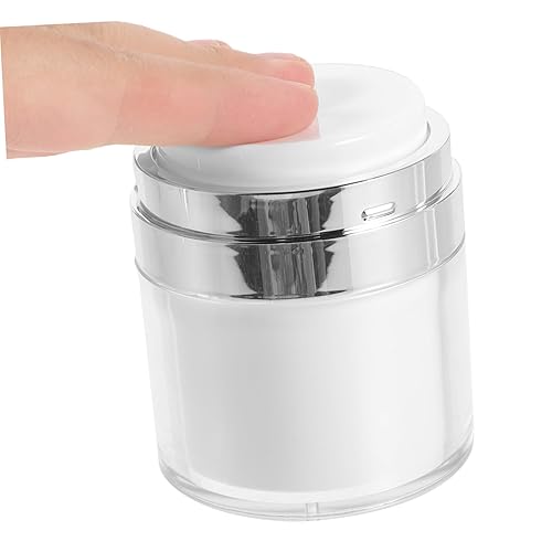 Vista 56 de FRCOLOR 4 botellas de bomba sin aire de 1.0 fl oz botellas recargables de loción de viaje botellas de prensa al vacío tarro de crema fundación 4