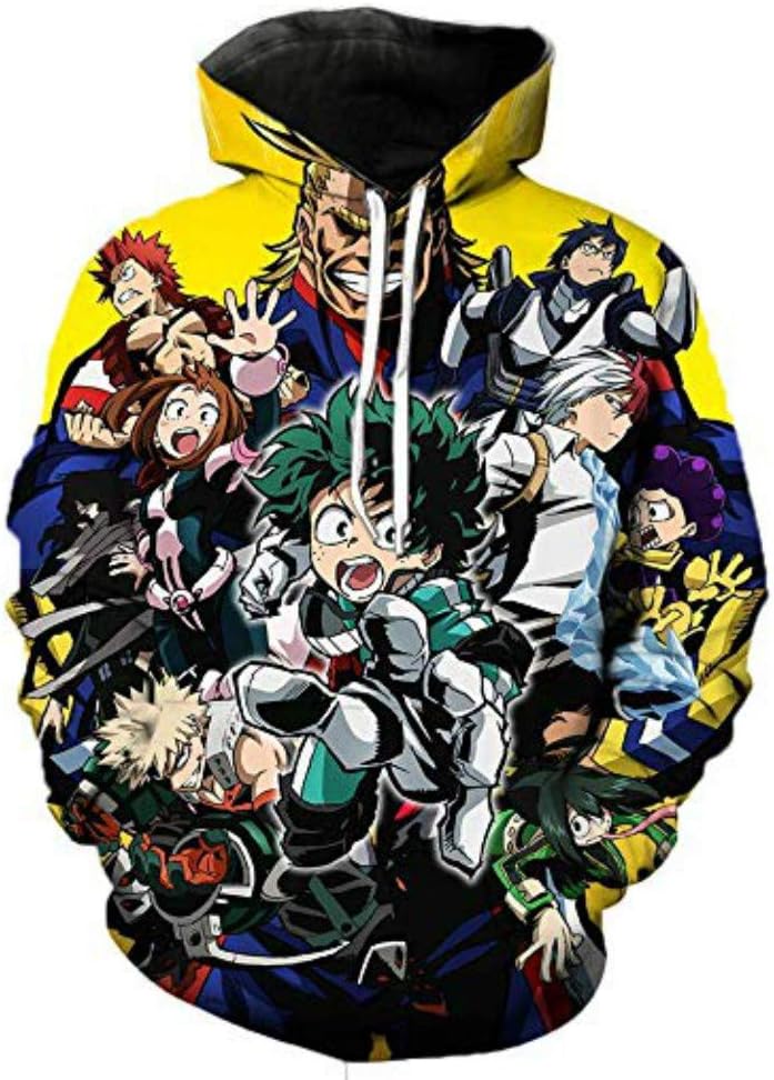 Unisex Men Women My Hero Academia Hoodie Outwear Jacket