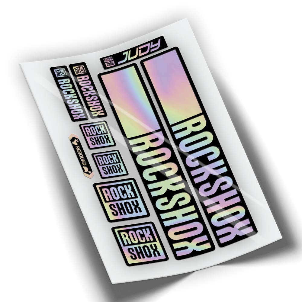 REF:VP443 Stickers compatible with Rock-Shox JUDY fork 2021,2022,2023,2024 MTB, stickers, stickers, decals for mountain bikes. (HOLOGRAPHIC)