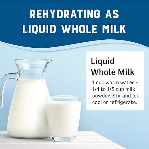 Miniatura 6 de Judees Pure Leche entera en polvo de 11 onzas 100 sin OMG rBST sin hormonas sin gluten y sin frutos secos grapa de despensa lista para hornear ideal