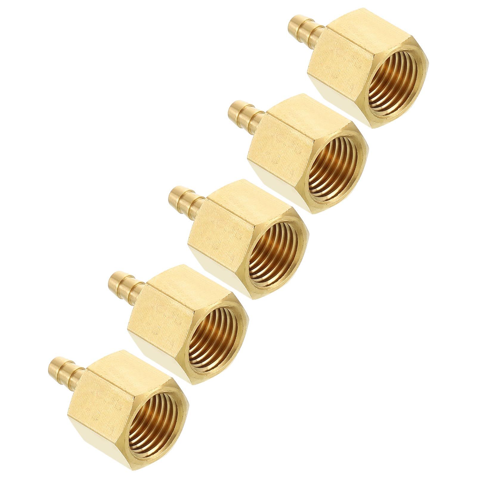 Kozelo 5pcs Brass Hose Barb Fittings 3.2mm Hose Barb to 7mm NPT Female — image 1