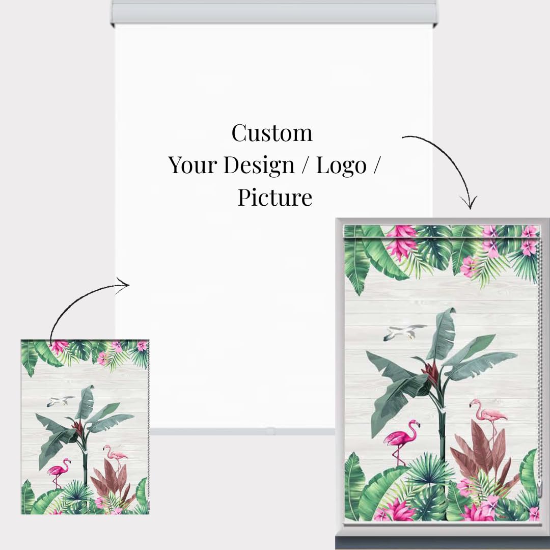 Roller Blinds 100% Blackout with Pelmet, Upload Your Design or Image, Made-to-Measure, Motorized (Battery Operated) or Manual Option, UV HD Print Window Blinds-image-43