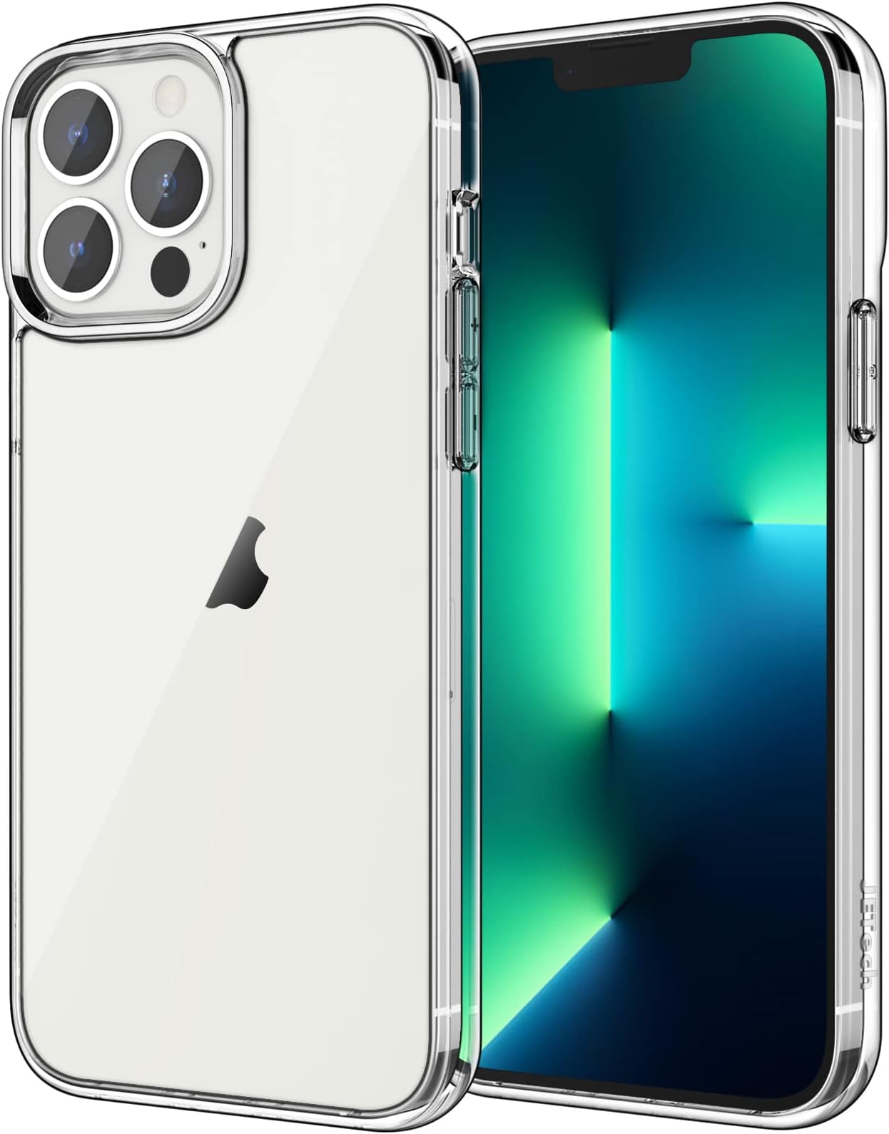 JETech Case for iPhone 13 Pro Max 6.7-Inch, Non-Yellowing Shockproof Phone Bumper Cover, Anti-Scratch Clear Back (Clear)