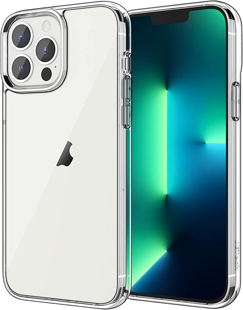 JETech Case for iPhone 13 Pro Max 6.7-Inch, Non-Yellowing Shockproof Phone Bumper Cover, Anti-Scratch Clear Back (Clear)