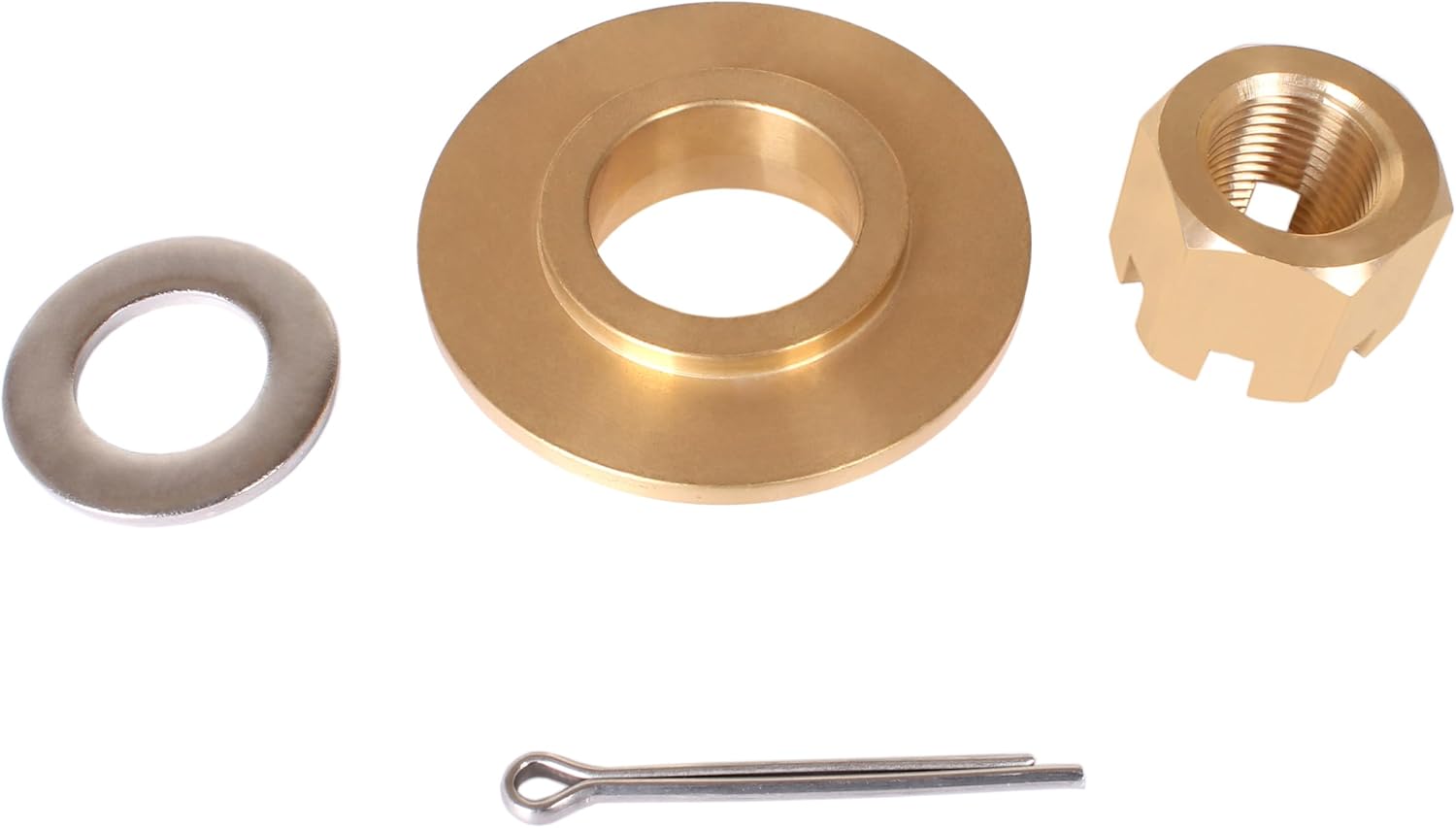 SouthMarine Boat Engine 90506-ZW1-B00 90506-ZZ0-C00 Thrust Washer, 90301-ZW1-B00 Castle Nut, 90508-ZW1-B00 Spacer, 90758-ZW1-B00 Split Pin for Honda 75HP-130HP Outboard Motor Propeller Hardware Kit