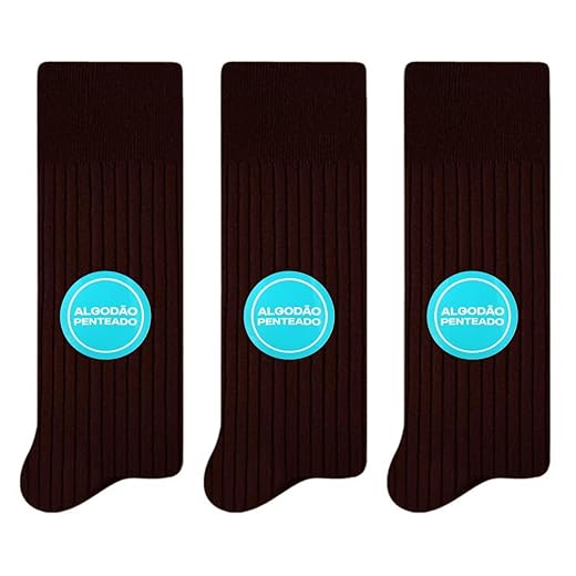 Kit 3 pares de Meias Social Masculina Algodão Selene 8006