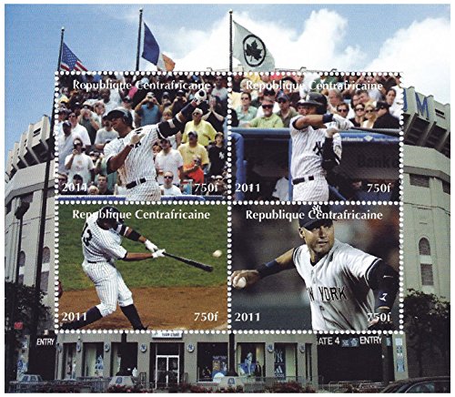 Francobolli da collezione - Baseball momenti del secolo, con 4 francobolli - 2011 / Africa centrale