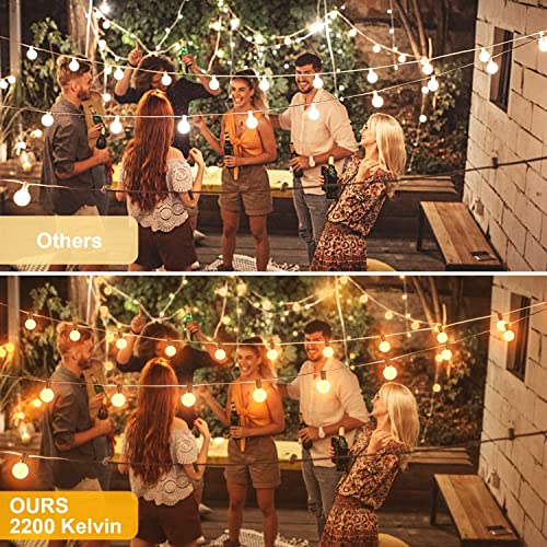 OHLUX-Outdoor-String-Lights110FT-Dimmable-Patio-Lights-with-58-G40-Shatterproof-2200K-LED-Bulbs2-SpareWaterproof-Hanging-Lights-String-for-Outside-BackyardCafePorchDeckPorch110FT1strand OHLUX Outdoor String Lights110FT Dimmable Patio Lights with 58 G40 Shatterproof 2200K LED Bulbs2 SpareWaterproof Hanging Lights String for Outside BackyardCafePorchDeckPorch110FT1strand