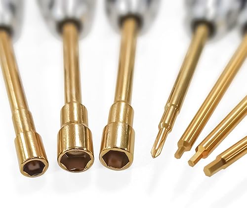 Miniatura 5 de INJORA Kit de herramientas de destornillador hexagonal de mango corto para 118 124 RC Mini Crawler Car TRX4M SCX24 FCX24, 7 unidades