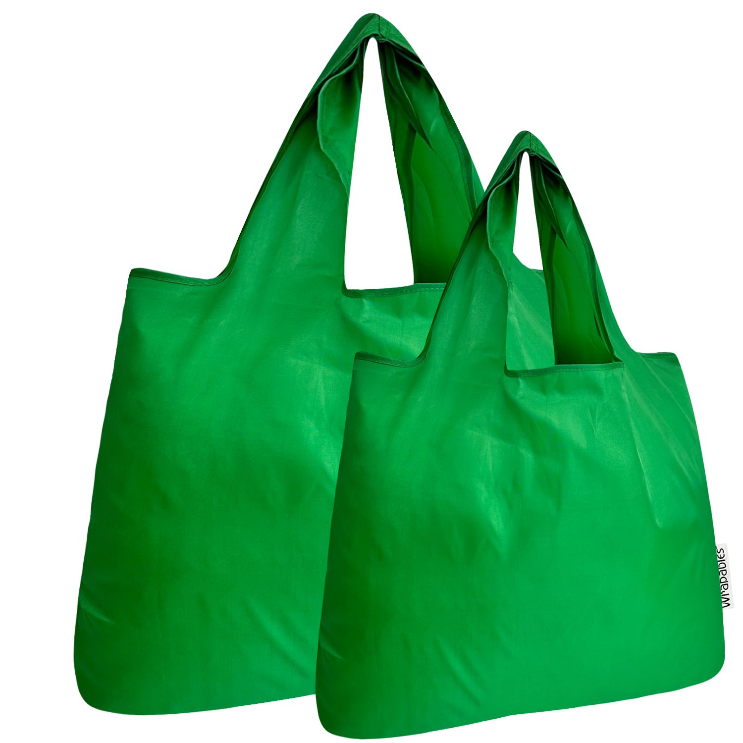 allydrew Large & Small Foldable Tote Nylon Reusable Grocery Bags, Set of 2