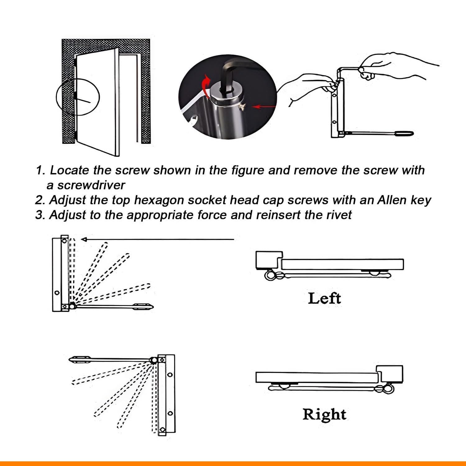 VOLO Spring Door Closer Stainless Steel | Automatic Door Closing for Wooden, Residential & Commercial Doors | Durable Fitting Set Included | Pack of 1 — Amazon image 8