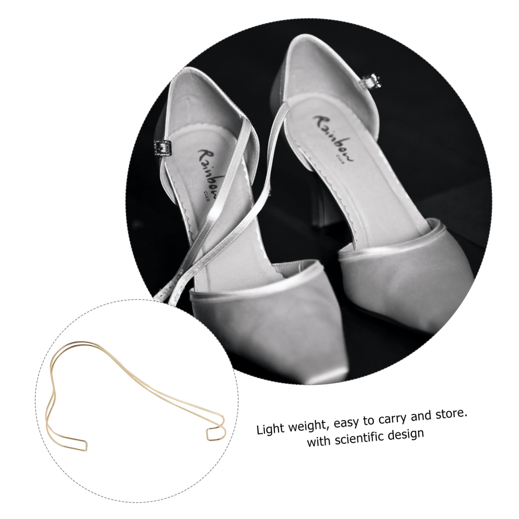 2 Stück Sandalen-Präsentationsständer Aus Edelstahl Gold – Für High Heels, Schuhe & Schaufenster