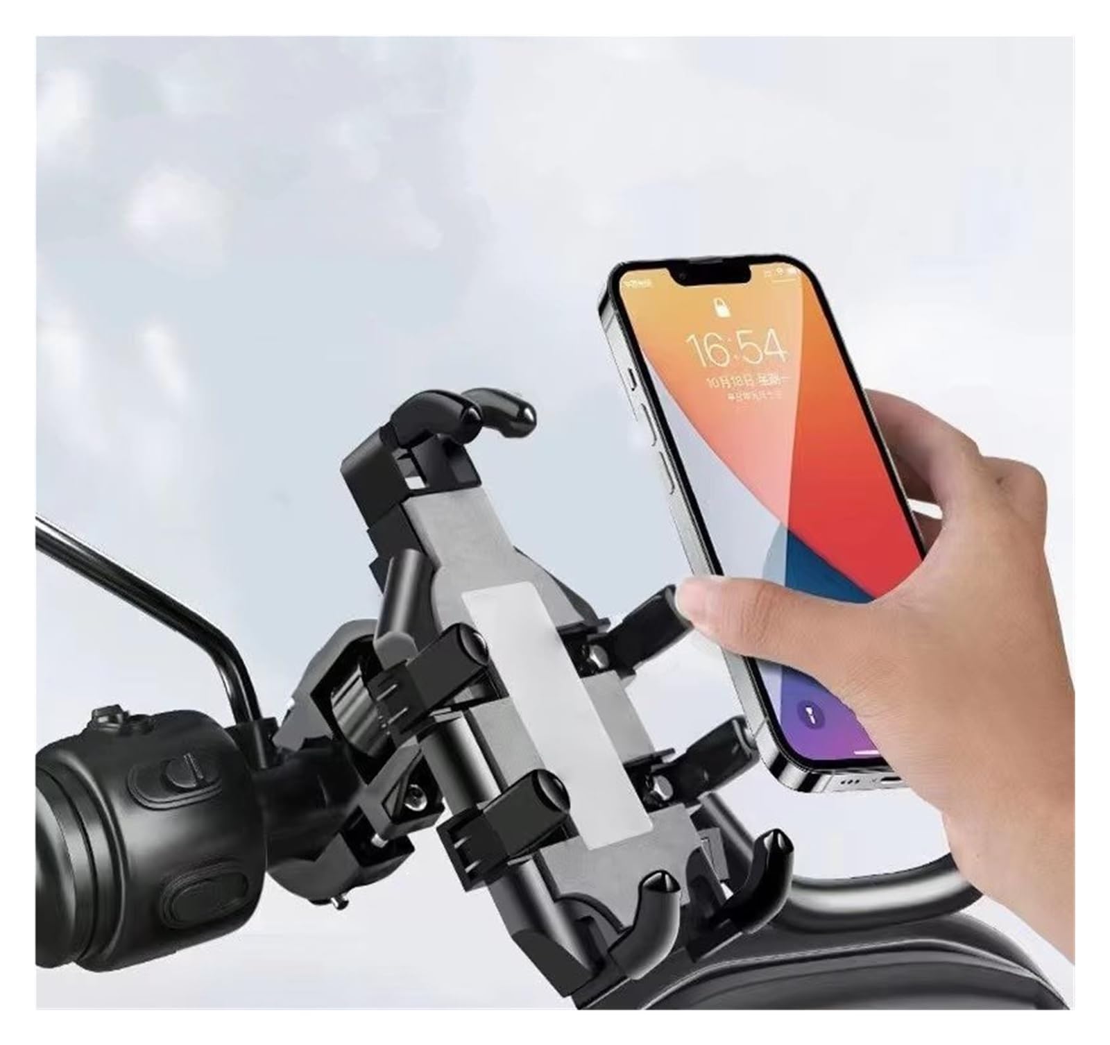 Support GPS pour téléphone Support Téléphone Portable Moto Vélo Véhicule Électrique Anti Choc Anti Chute Support Navigation pour Moto