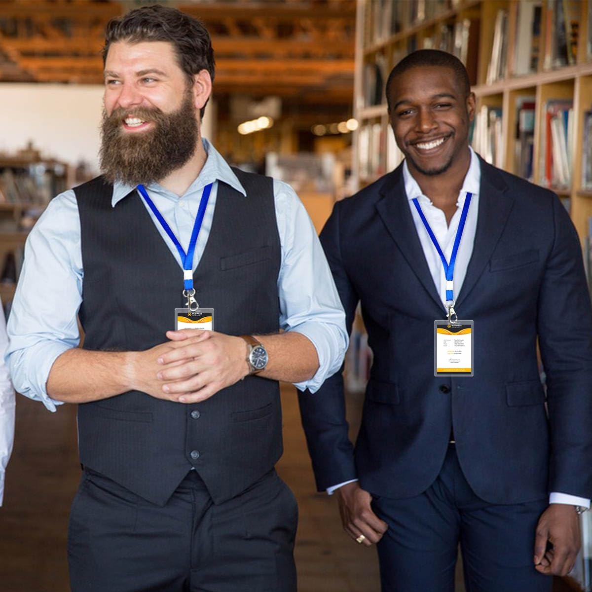 Premium Bulk Navy Blue Lanyards - 17.38 Inch Flat Lanyards with Clip Swivel Hook Detachable Buckle (20 Pack) - Image 6