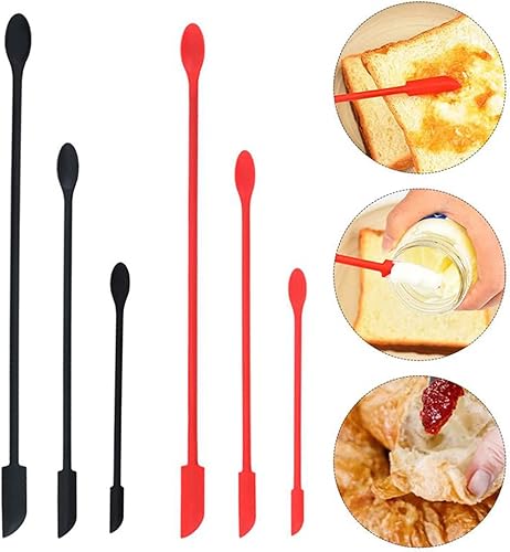 Miniatura 3 de 6pcs Mini Espátulas de Silicona Suave Raspadores de Alimentos Herramientas de Pastel de Maquillaje Espátula Accesorios de Cocina Cosméticos