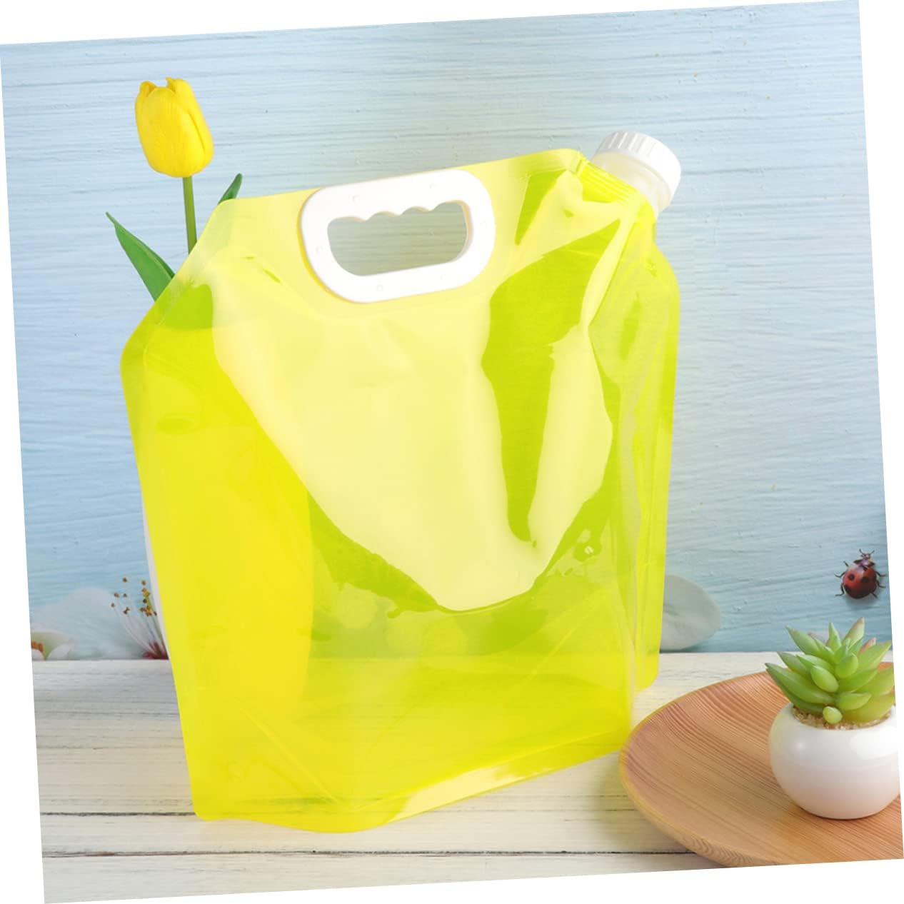 4pcs Large Capacity Water Bag Collapsible Water Pouch for Camping Hiking Outdoor Emergency
