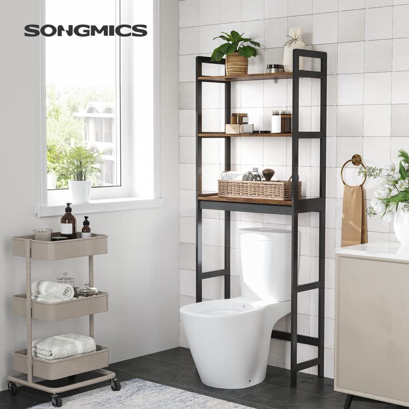 SONGMICS-Over-The-Toilet-Storage-3-Tier-Bathroom-Organizer-Over-Toilet-with-Adjustable-Shelves-Multifunctional-Bathroom-Shelf-Rustic-Brown-and-Black-UBTS012B01